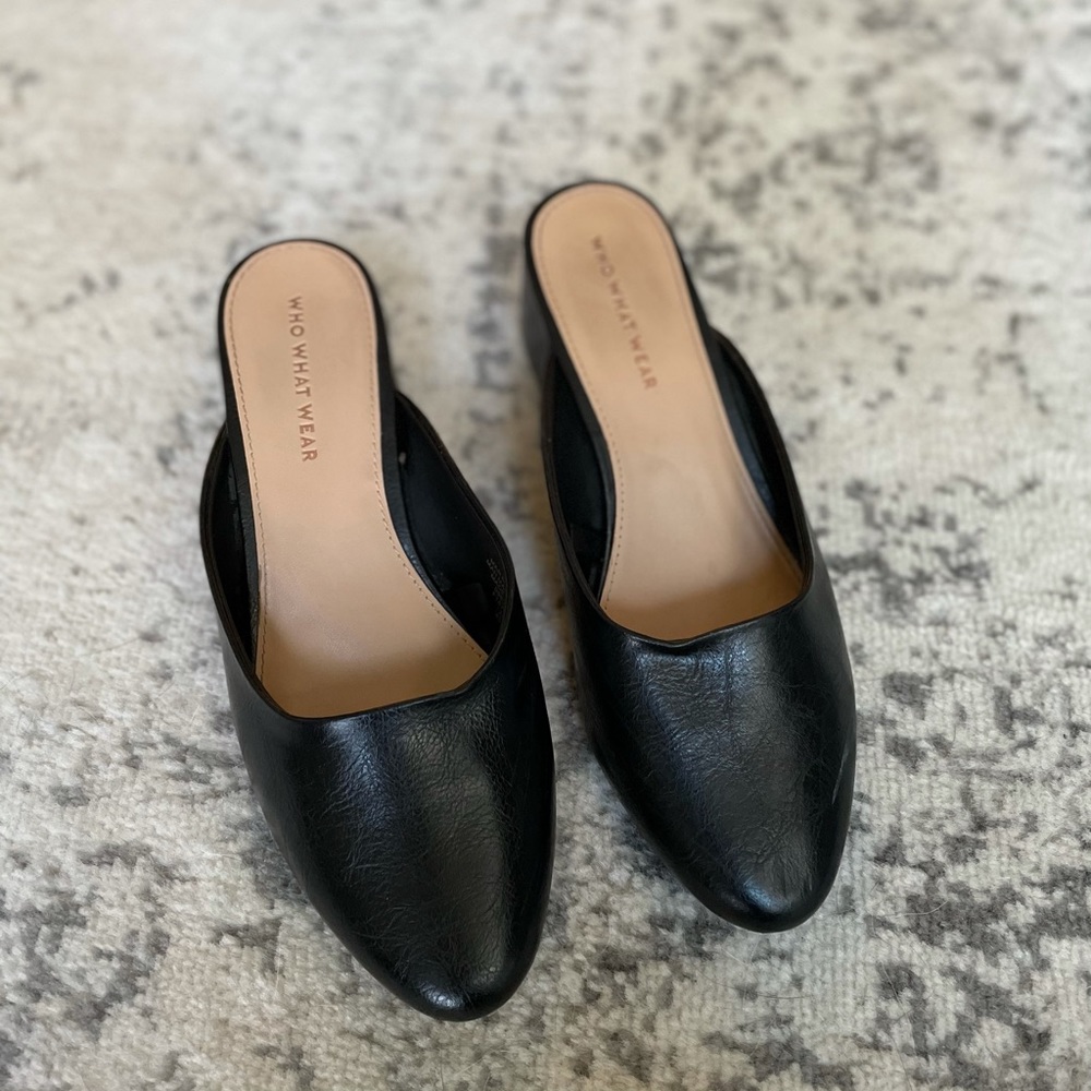 Who What Wear Black Mules
